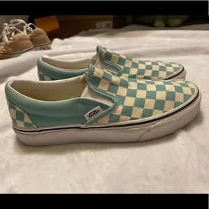 Light blue Checkered vans